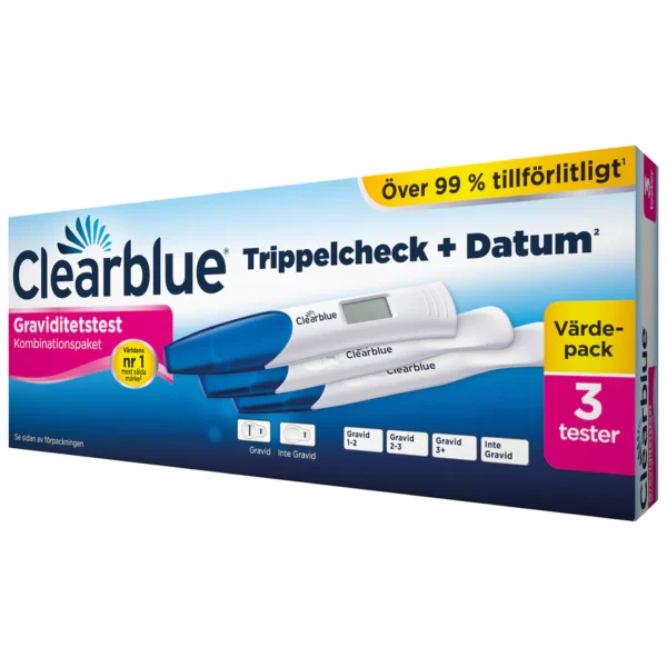 Clearblue Graviditetstest Trippelcheck & Datum-1