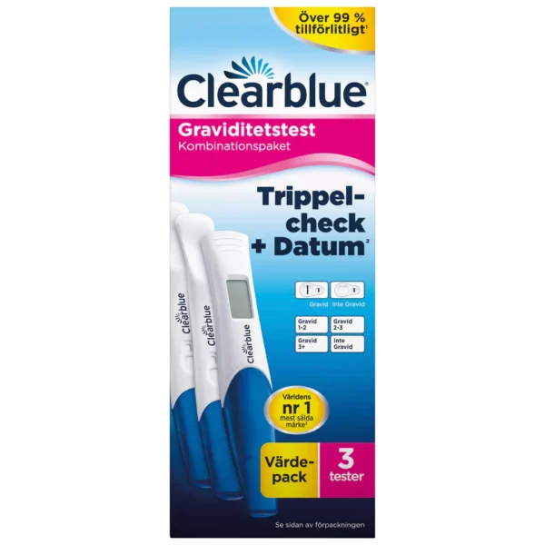 Clearblue Graviditetstest Trippelcheck & Datum-3