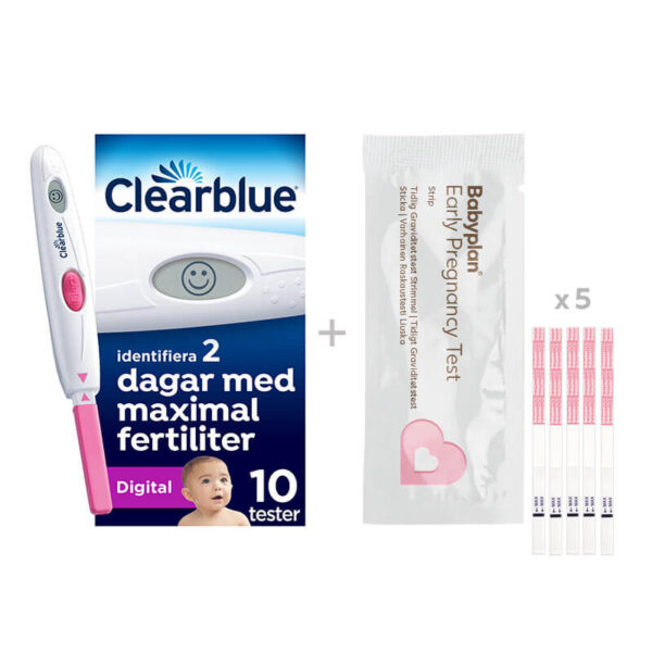 bundle-1900-6705-2-SE Clearblue Digitalt Ägglossningstest 10-pack + Babyplan tiding graviditetstest