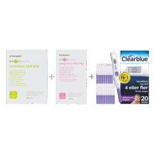 Bundle med Clearblue Advanced Digital ägglossningstest (20 st) + Nya SmileReader testset