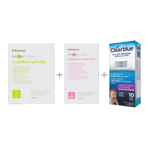 Bundle med Clearblue Advanced Digital ägglossningstest (10 st) + Nya SmileReader testset