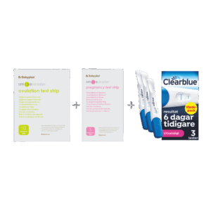 Bundle med Clearblue Tidigt graviditetstest (3 st) + Nya SmileReader testset
