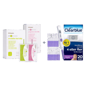 Bundle med Clearblue Advanced Digital ägglossningstest (20 st) + Nya SmileReader testset