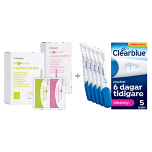 Bundle med Clearblue Ultratidigt Graviditetstest (5 st) + Nya SmileReader testset