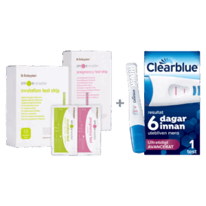 Bundle med Clearblue Ultratidigt Avancerat Graviditetstest (1 st) + Nya SmileReader testset