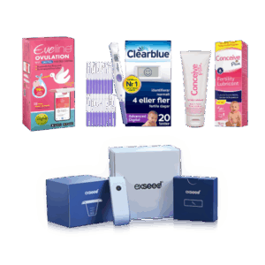 Eveline Smart Fertilitetssystem, Clearblue Advanced Digital 20-pack, ExSeed Health Spermtest & Conceive Plus 75ml – Premium Fertilitetsystem