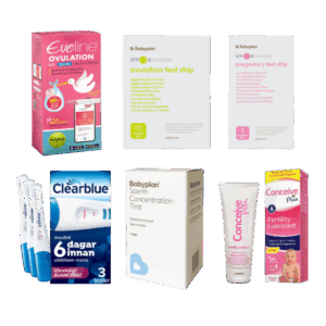Eveline Smart Fertilitetssystem, Smile Reader, Clearblue Ultratidigt Avancerat 3-pack, Babyplan Spermatest & Conceive Plus 75ml – Komplett Fertilitetskit