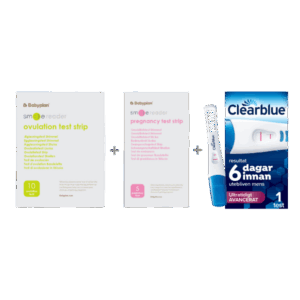Bundle med Clearblue Ultratidigt Avancerat Graviditetstest (1 st) + Nya SmileReader testset