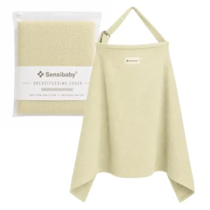 Sensibaby amningssjal i 100 % dubbellagers bomull – Justerbar och andningsbar – Beige